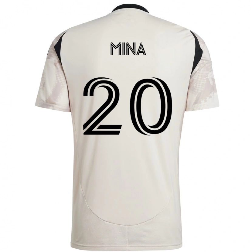 Danxen Mann Juan Mina #20 Beige Svart Bortetrøye Drakt Trøye 2025/26 Skjorter T-Skjorte