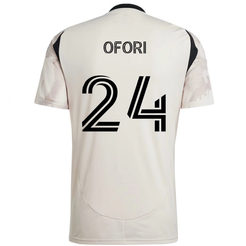 Danxen Mann Curtis Ofori #24 Beige Svart Bortetrøye Drakt Trøye 2025/26 Skjorter T-Skjorte