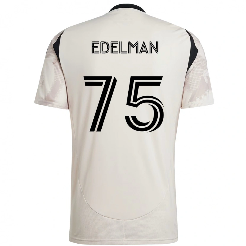 Danxen Mann Daniel Edelman #75 Beige Svart Bortetrøye Drakt Trøye 2025/26 Skjorter T-Skjorte