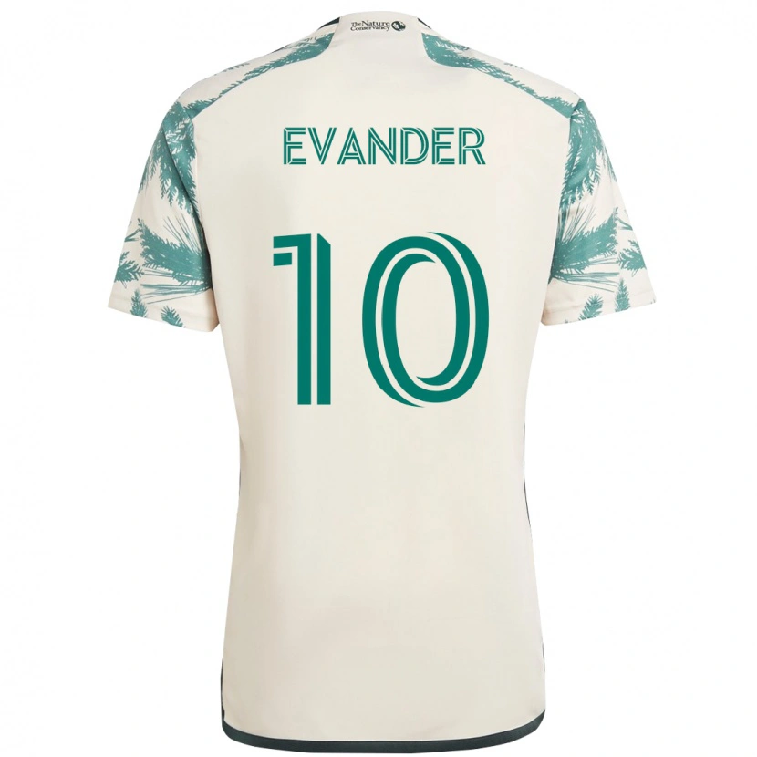 Danxen Mann Evander #10 Beige Grønn Bortetrøye Drakt Trøye 2025/26 Skjorter T-Skjorte