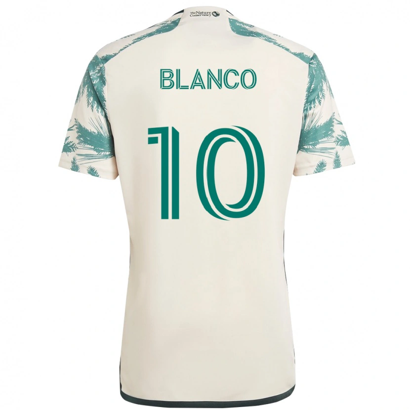 Danxen Mann Sebastián Blanco #10 Beige Grønn Bortetrøye Drakt Trøye 2025/26 Skjorter T-Skjorte