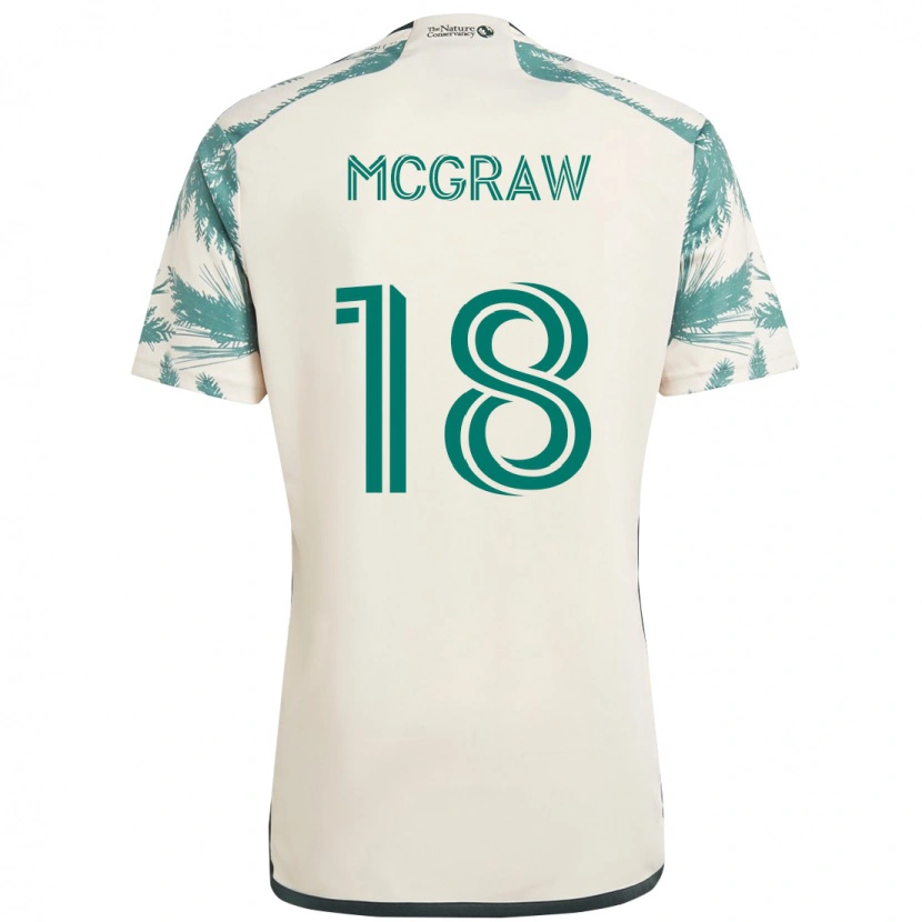 Danxen Mann Zac Mcgraw #18 Beige Grønn Bortetrøye Drakt Trøye 2025/26 Skjorter T-Skjorte