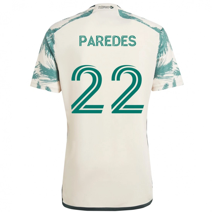 Danxen Mann Cristhian Paredes #22 Beige Grønn Bortetrøye Drakt Trøye 2025/26 Skjorter T-Skjorte