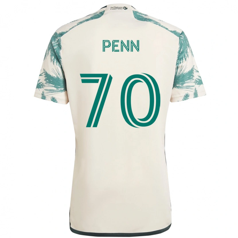 Danxen Mann Josh Penn #70 Beige Grønn Bortetrøye Drakt Trøye 2025/26 Skjorter T-Skjorte