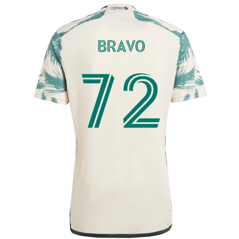Danxen Mann Julian Bravo #72 Beige Grønn Bortetrøye Drakt Trøye 2025/26 Skjorter T-Skjorte