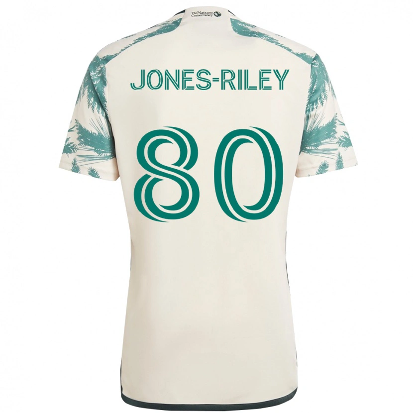 Danxen Mann Jaden Jones-Riley #80 Beige Grønn Bortetrøye Drakt Trøye 2025/26 Skjorter T-Skjorte