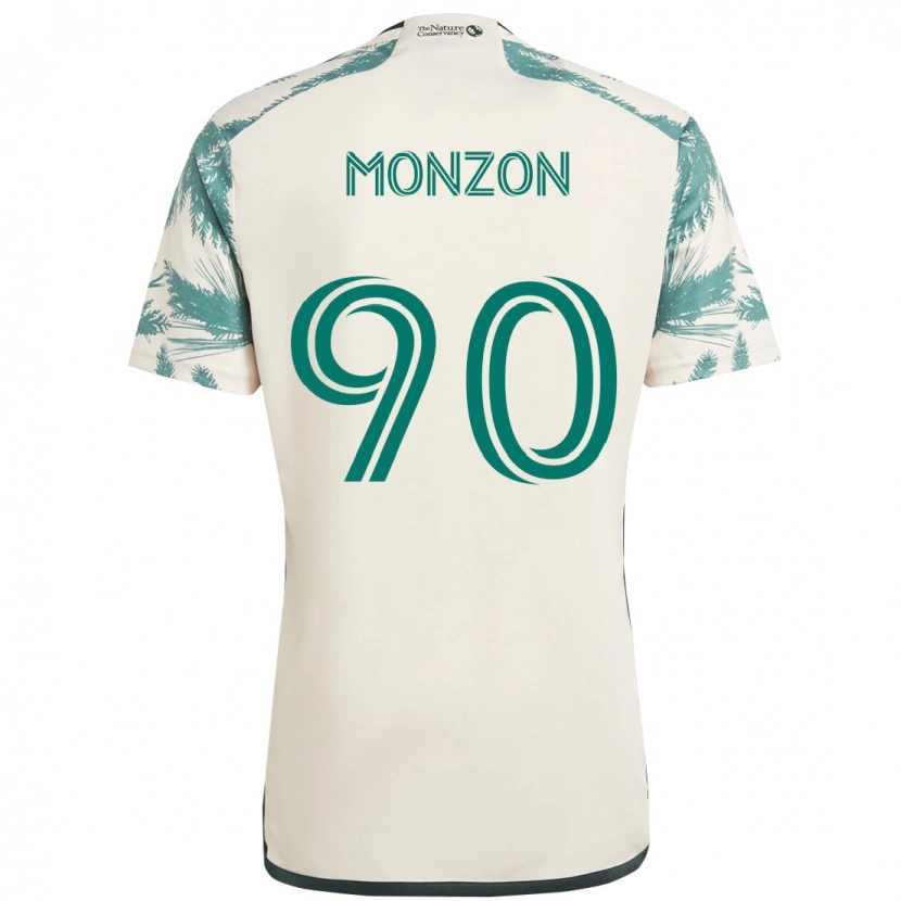 Danxen Mann Florián Monzón #90 Beige Grønn Bortetrøye Drakt Trøye 2025/26 Skjorter T-Skjorte