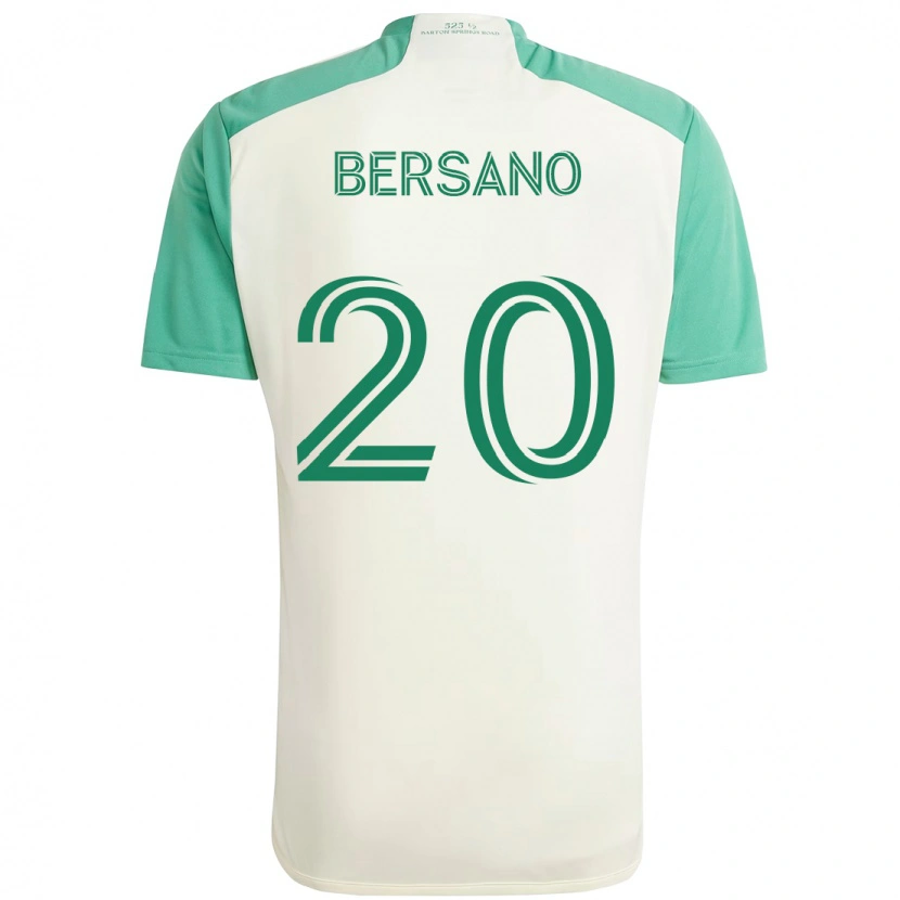 Danxen Mann Matt Bersano #20 Hvit Grønn Bortetrøye Drakt Trøye 2025/26 Skjorter T-Skjorte