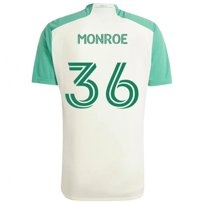 Danxen Mann Greg Monroe #36 Hvit Grønn Bortetrøye Drakt Trøye 2025/26 Skjorter T-Skjorte