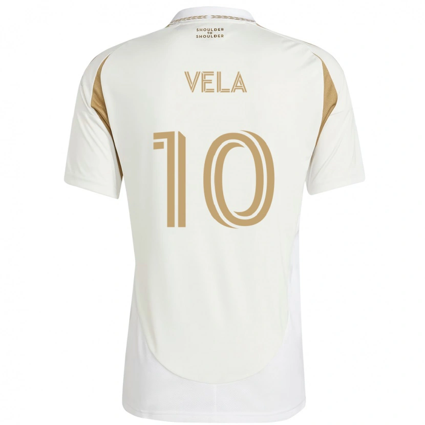 Danxen Mann Carlos Vela #10 Hvit Brun Bortetrøye Drakt Trøye 2025/26 Skjorter T-Skjorte