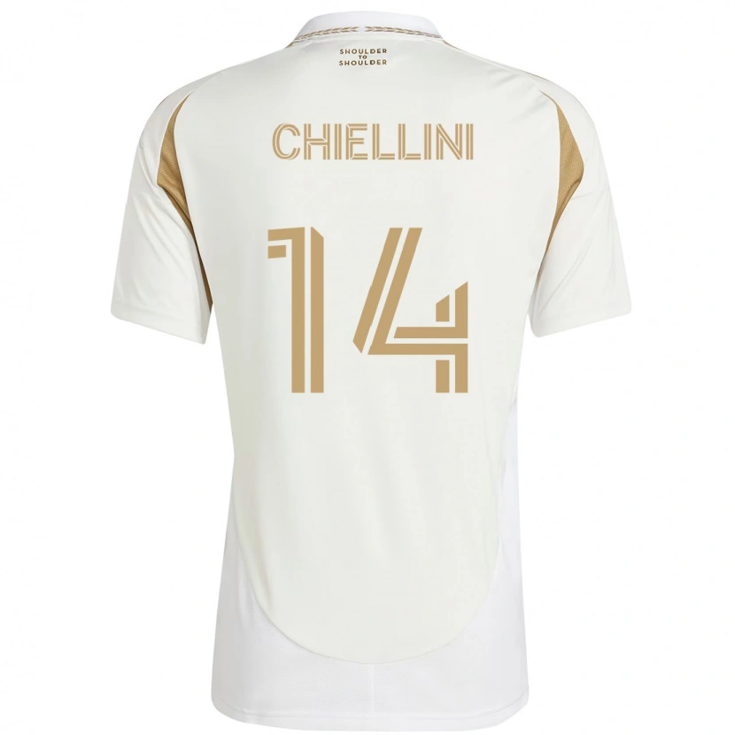 Danxen Mann Giorgio Chiellini #14 Hvit Brun Bortetrøye Drakt Trøye 2025/26 Skjorter T-Skjorte