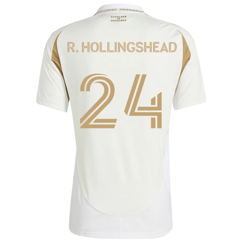 Danxen Mann Ryan Hollingshead #24 Hvit Brun Bortetrøye Drakt Trøye 2025/26 Skjorter T-Skjorte