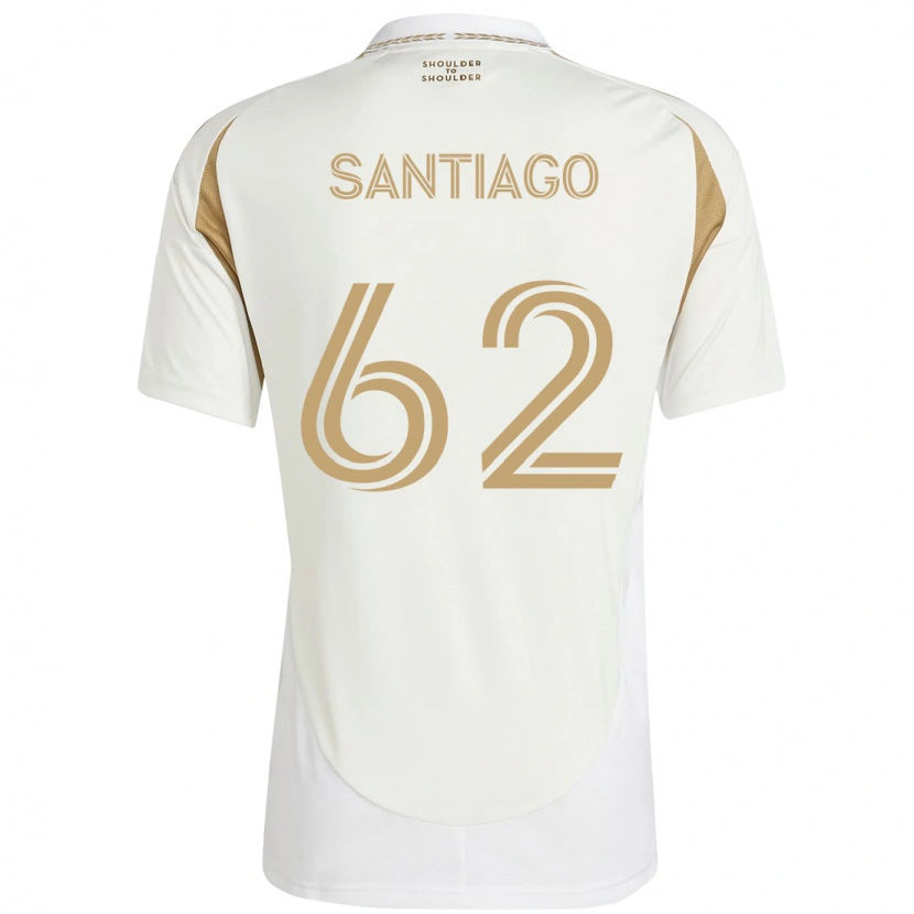 Danxen Mann Joshua Santiago #62 Hvit Brun Bortetrøye Drakt Trøye 2025/26 Skjorter T-Skjorte