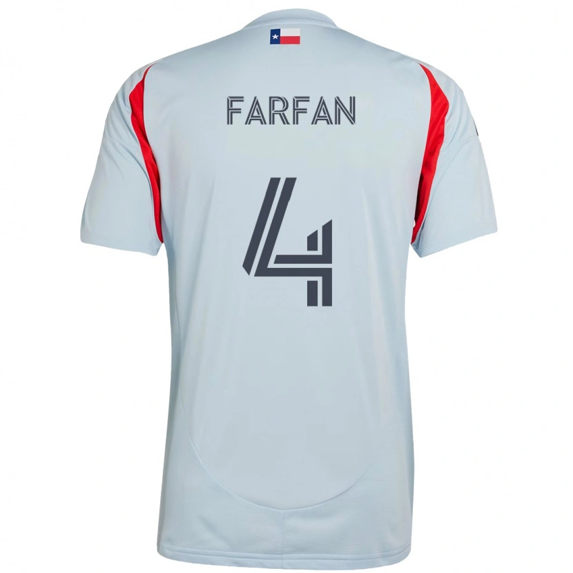 Danxen Mann Marco Farfán #4 Lyseblå Rød Bortetrøye Drakt Trøye 2025/26 Skjorter T-Skjorte