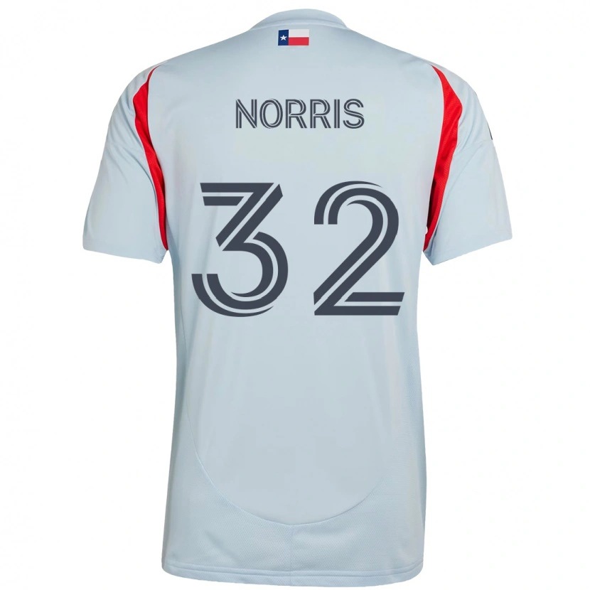 Danxen Mann Nolan Norris #32 Lyseblå Rød Bortetrøye Drakt Trøye 2025/26 Skjorter T-Skjorte