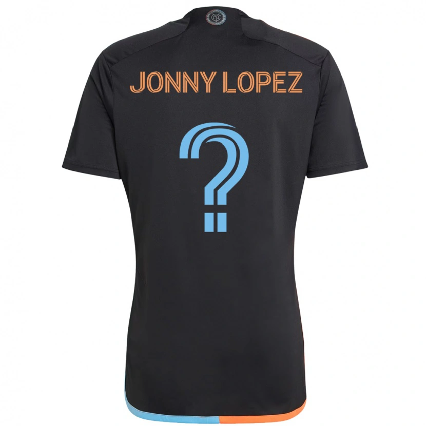 Danxen Mann Jonny Lopez #0 Svart Blå Oransje Bortetrøye Drakt Trøye 2025/26 Skjorter T-Skjorte