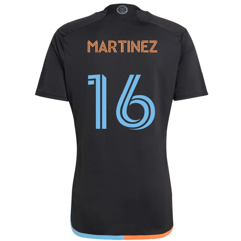 Danxen Mann Alonso Martínez #16 Svart Blå Oransje Bortetrøye Drakt Trøye 2025/26 Skjorter T-Skjorte