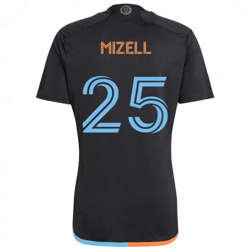 Danxen Mann Cody Mizell #25 Svart Blå Oransje Bortetrøye Drakt Trøye 2025/26 Skjorter T-Skjorte