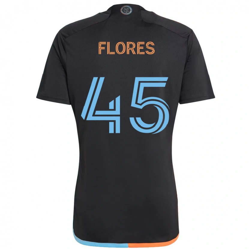 Danxen Mann Brian Flores #45 Svart Blå Oransje Bortetrøye Drakt Trøye 2025/26 Skjorter T-Skjorte