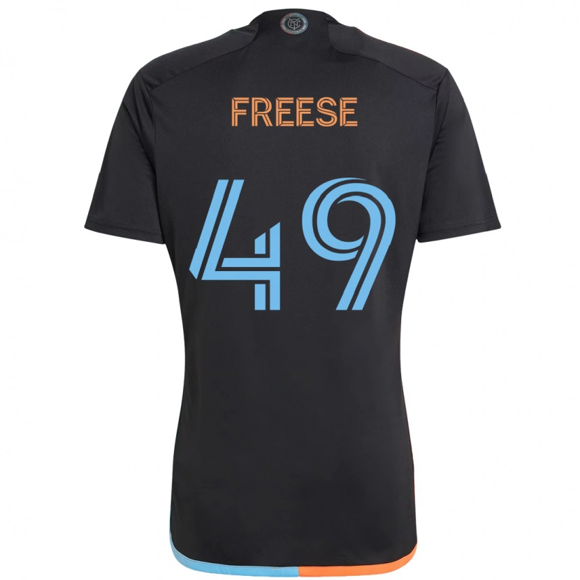 Danxen Mann Matt Freese #49 Svart Blå Oransje Bortetrøye Drakt Trøye 2025/26 Skjorter T-Skjorte