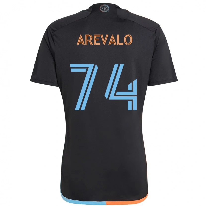 Danxen Mann Ronny Arévalo #74 Svart Blå Oransje Bortetrøye Drakt Trøye 2025/26 Skjorter T-Skjorte