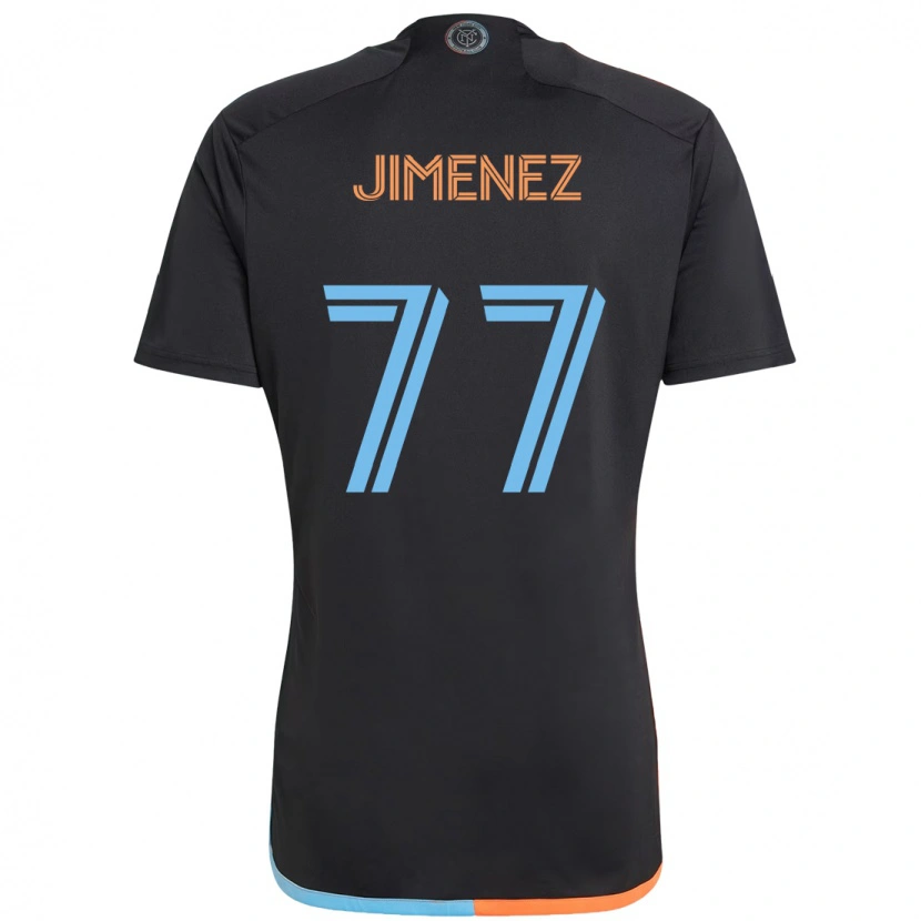 Danxen Mann Jonathan Jiménez #77 Svart Blå Oransje Bortetrøye Drakt Trøye 2025/26 Skjorter T-Skjorte