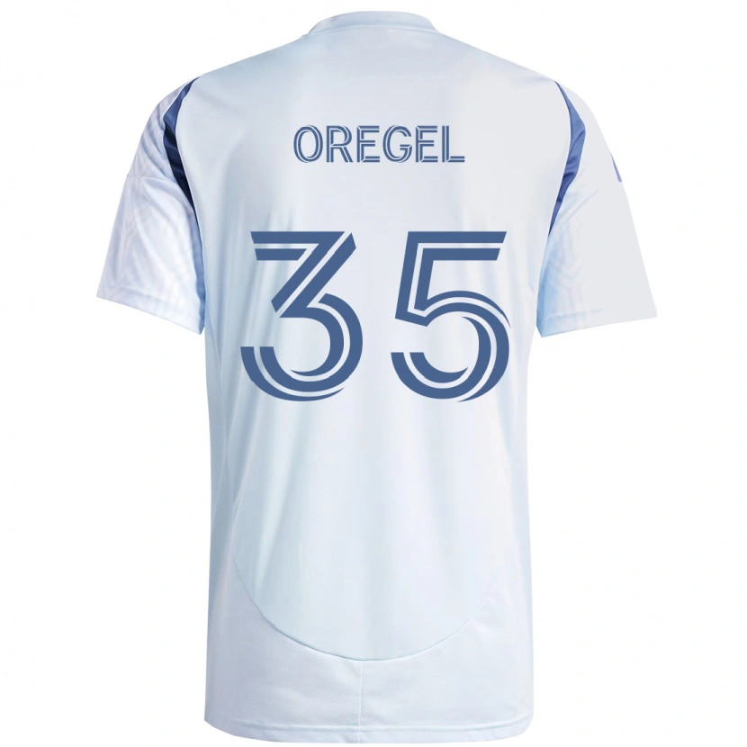 Danxen Mann Sergio Oregel #35 Lyseblå Himmelsblå Bortetrøye Drakt Trøye 2025/26 Skjorter T-Skjorte