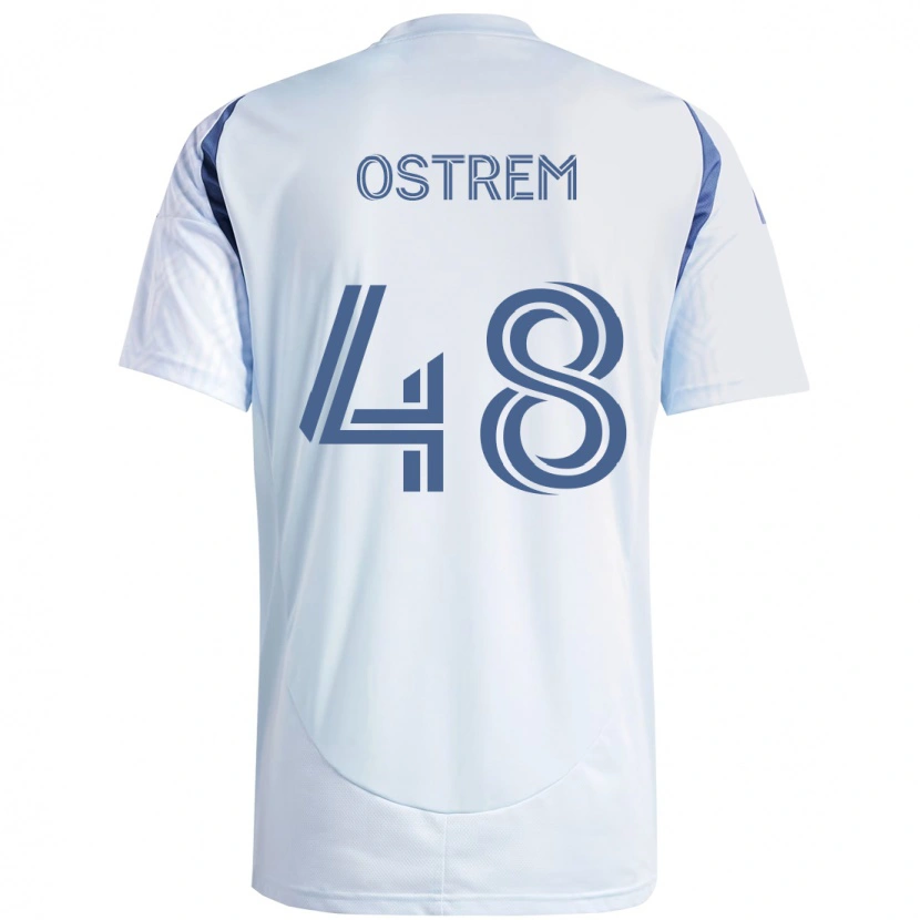Danxen Mann Charlie Ostrem #48 Lyseblå Himmelsblå Bortetrøye Drakt Trøye 2025/26 Skjorter T-Skjorte