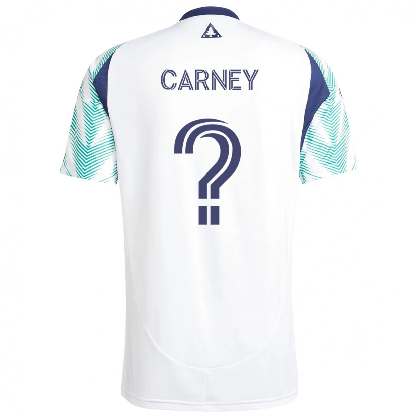 Danxen Mann Ryan Carney #0 Hvit Blå Bortetrøye Drakt Trøye 2025/26 Skjorter T-Skjorte