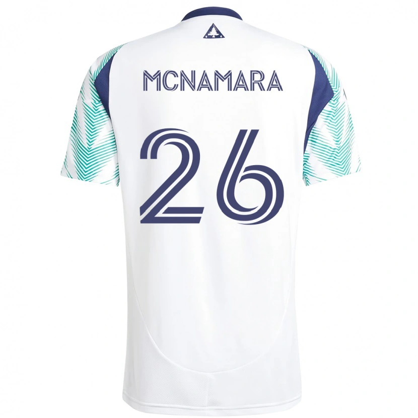 Danxen Mann Tommy Mcnamara #26 Hvit Blå Bortetrøye Drakt Trøye 2025/26 Skjorter T-Skjorte
