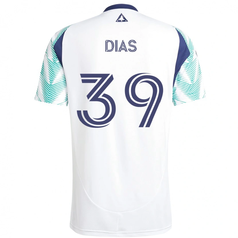 Danxen Mann Marcos Dias #39 Hvit Blå Bortetrøye Drakt Trøye 2025/26 Skjorter T-Skjorte