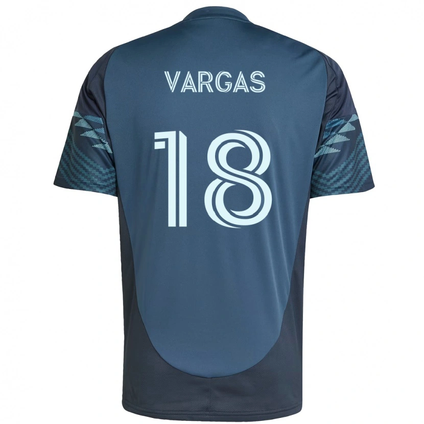 Danxen Mann Obed Vargas #18 Lyseblå Bortetrøye Drakt Trøye 2025/26 Skjorter T-Skjorte