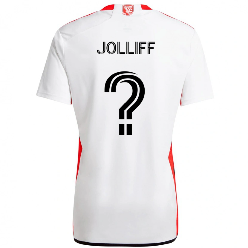 Danxen Mann Orion Jolliff #0 Hvit Rød Bortetrøye Drakt Trøye 2025/26 Skjorter T-Skjorte