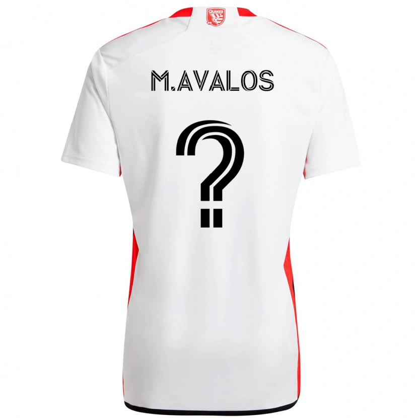 Danxen Mann Marcelo Avalos #0 Hvit Rød Bortetrøye Drakt Trøye 2025/26 Skjorter T-Skjorte