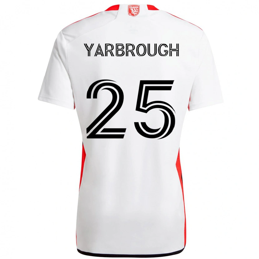 Danxen Mann William Yarbrough #25 Hvit Rød Bortetrøye Drakt Trøye 2025/26 Skjorter T-Skjorte