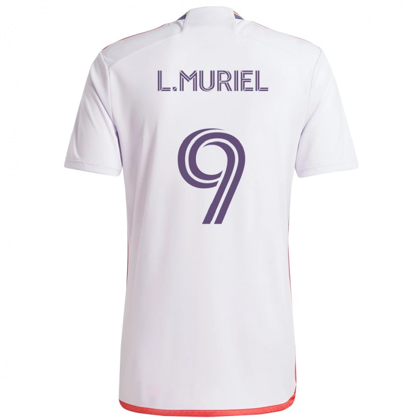 Danxen Mann Luis Muriel #9 Hvit Lilla Bortetrøye Drakt Trøye 2025/26 Skjorter T-Skjorte