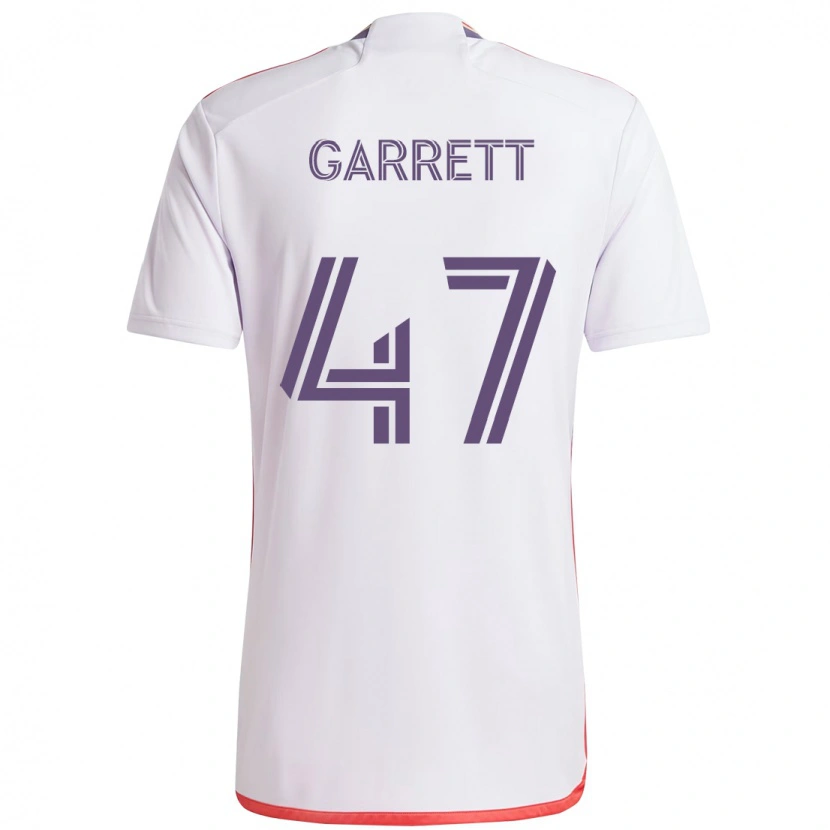 Danxen Mann Ian Garrett #47 Hvit Lilla Bortetrøye Drakt Trøye 2025/26 Skjorter T-Skjorte