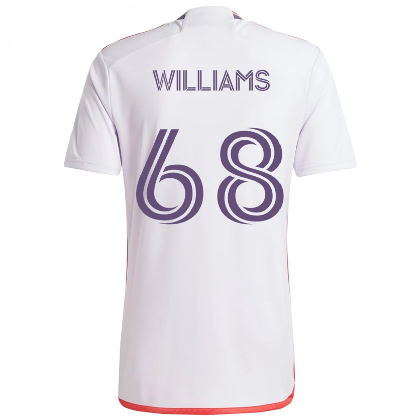 Danxen Mann Thomas Williams #68 Hvit Lilla Bortetrøye Drakt Trøye 2025/26 Skjorter T-Skjorte