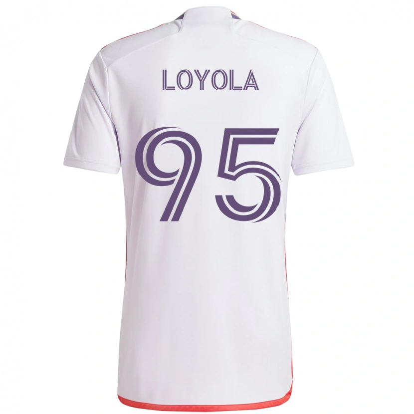 Danxen Mann Favian Loyola #95 Hvit Lilla Bortetrøye Drakt Trøye 2025/26 Skjorter T-Skjorte