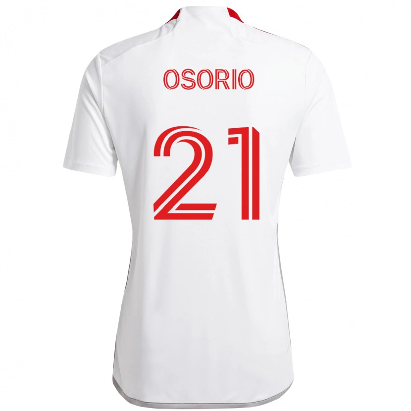 Danxen Mann Jonathan Osorio #21 Hvit Rød Bortetrøye Drakt Trøye 2025/26 Skjorter T-Skjorte