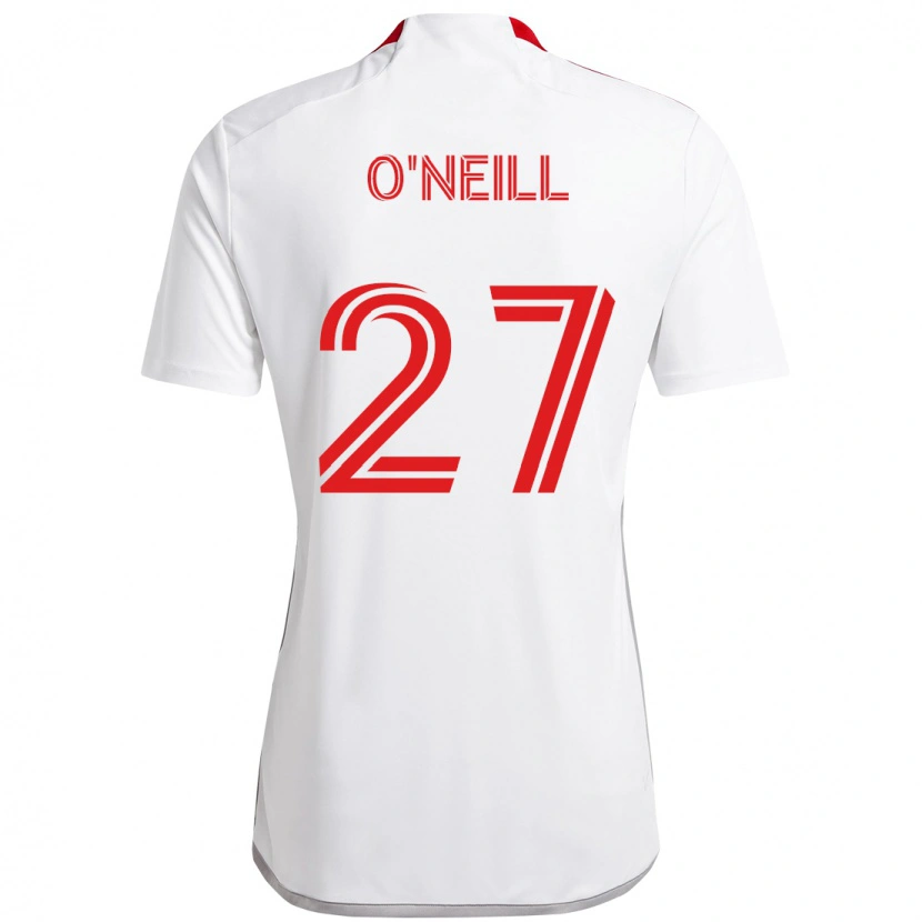 Danxen Mann Shane O'neill #27 Hvit Rød Bortetrøye Drakt Trøye 2025/26 Skjorter T-Skjorte