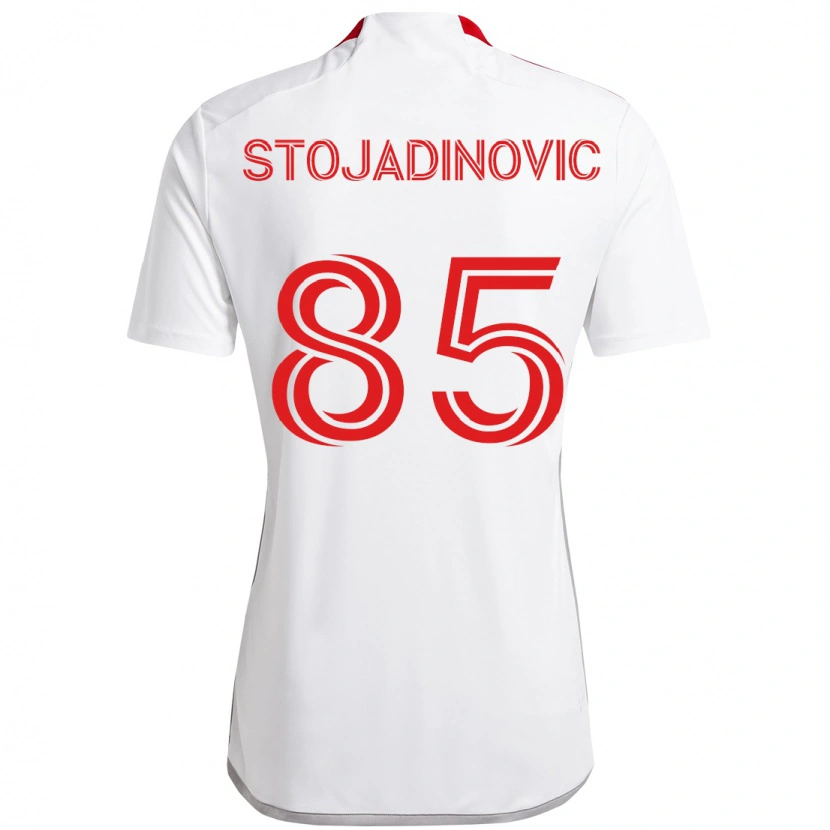 Danxen Mann Marko Stojadinovic #85 Hvit Rød Bortetrøye Drakt Trøye 2025/26 Skjorter T-Skjorte