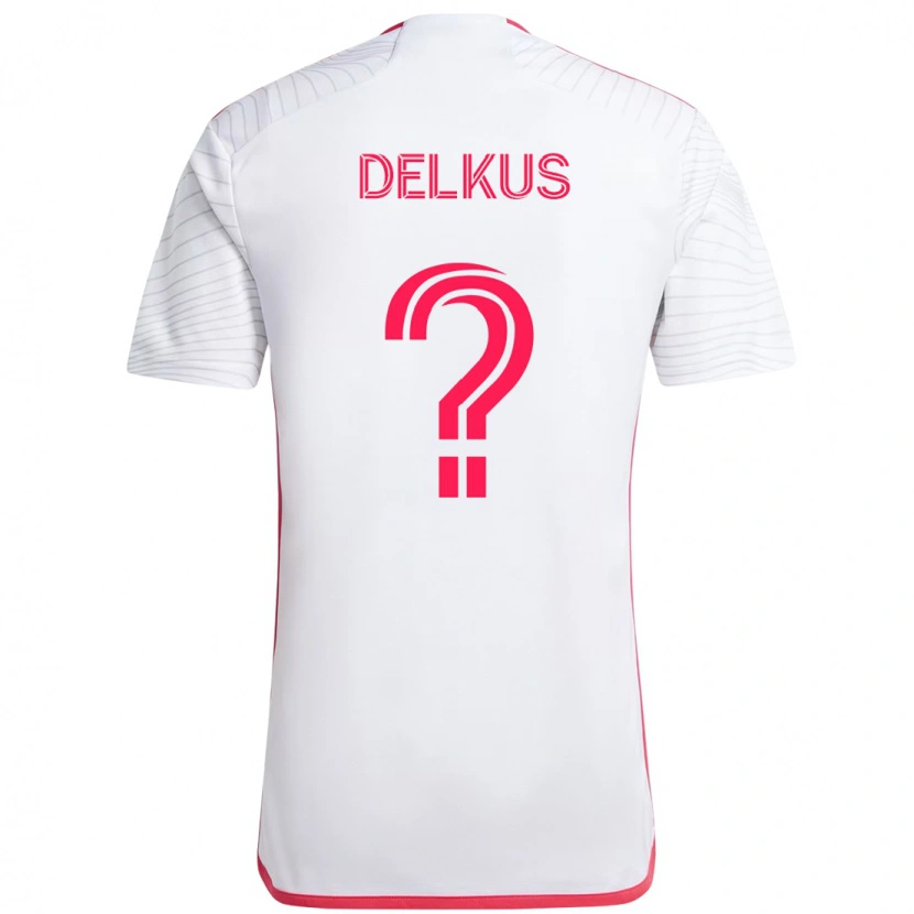 Danxen Mann Jackson Delkus #0 Hvit Magenta Bortetrøye Drakt Trøye 2025/26 Skjorter T-Skjorte