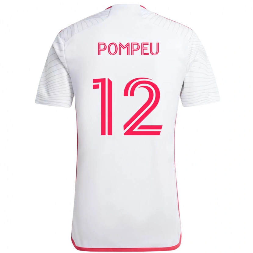 Danxen Mann Célio Pompeu #12 Hvit Magenta Bortetrøye Drakt Trøye 2025/26 Skjorter T-Skjorte