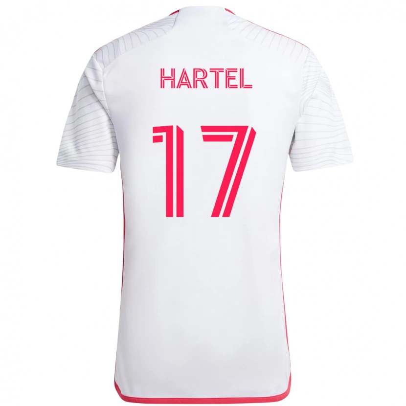 Danxen Mann Marcel Hartel #17 Hvit Magenta Bortetrøye Drakt Trøye 2025/26 Skjorter T-Skjorte