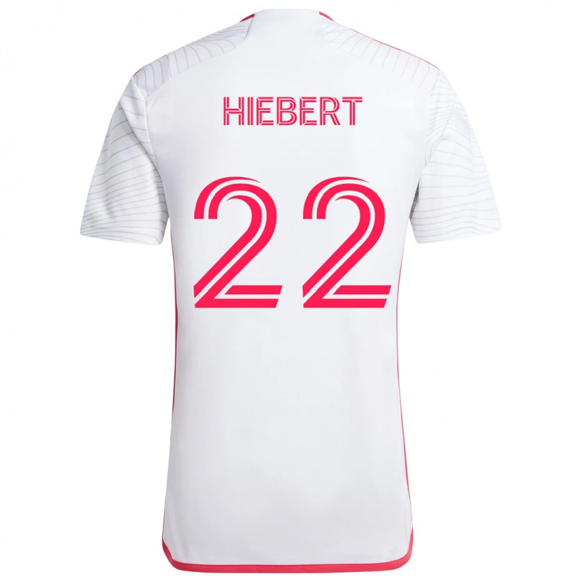 Danxen Mann Kyle Hiebert #22 Hvit Magenta Bortetrøye Drakt Trøye 2025/26 Skjorter T-Skjorte