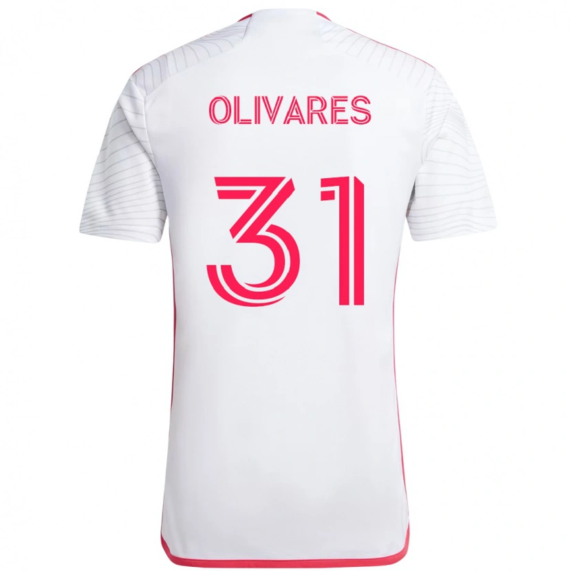 Danxen Mann Christian Olivares #31 Hvit Magenta Bortetrøye Drakt Trøye 2025/26 Skjorter T-Skjorte