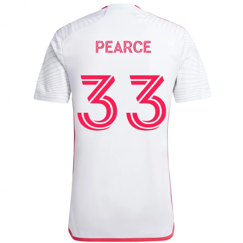 Danxen Mann Tyson Pearce #33 Hvit Magenta Bortetrøye Drakt Trøye 2025/26 Skjorter T-Skjorte