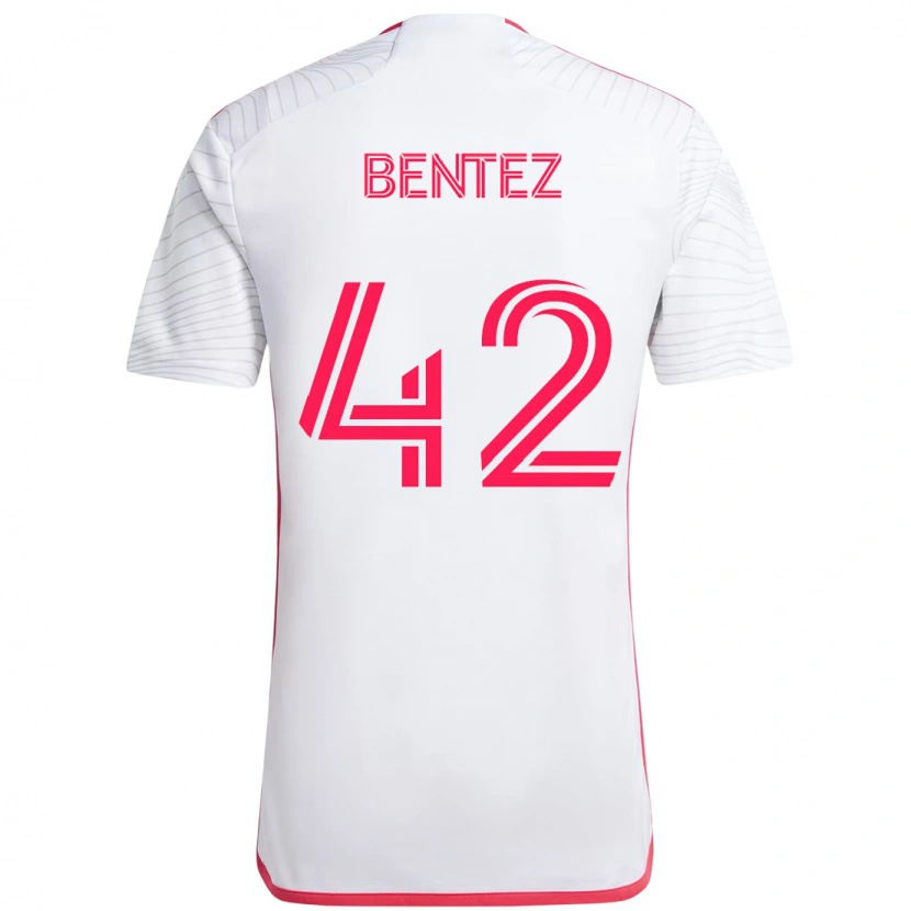 Danxen Mann Óscar Benítez #42 Hvit Magenta Bortetrøye Drakt Trøye 2025/26 Skjorter T-Skjorte