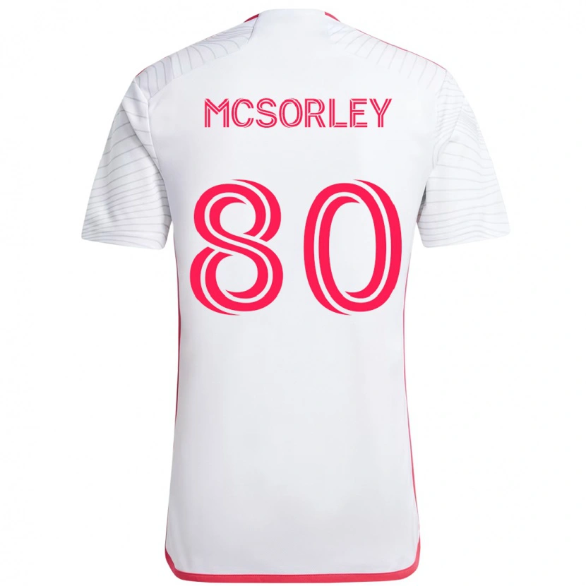 Danxen Mann Brendan Mcsorley #80 Hvit Magenta Bortetrøye Drakt Trøye 2025/26 Skjorter T-Skjorte